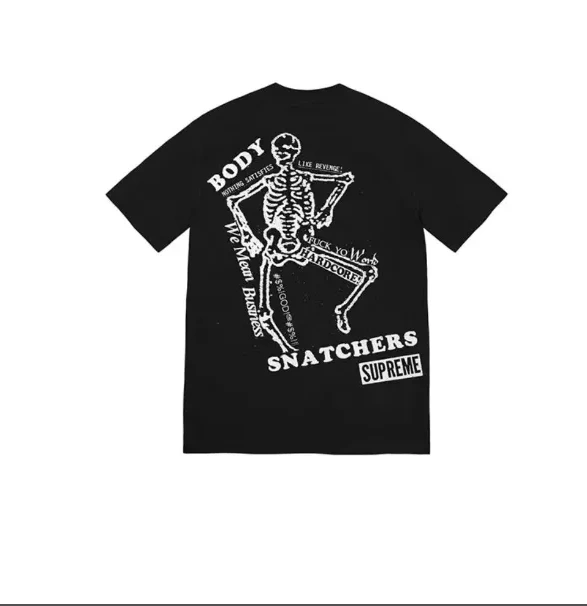 and Print Black SS23 White BODY XL Skull S Back TEE M L SNATCHERS 0818